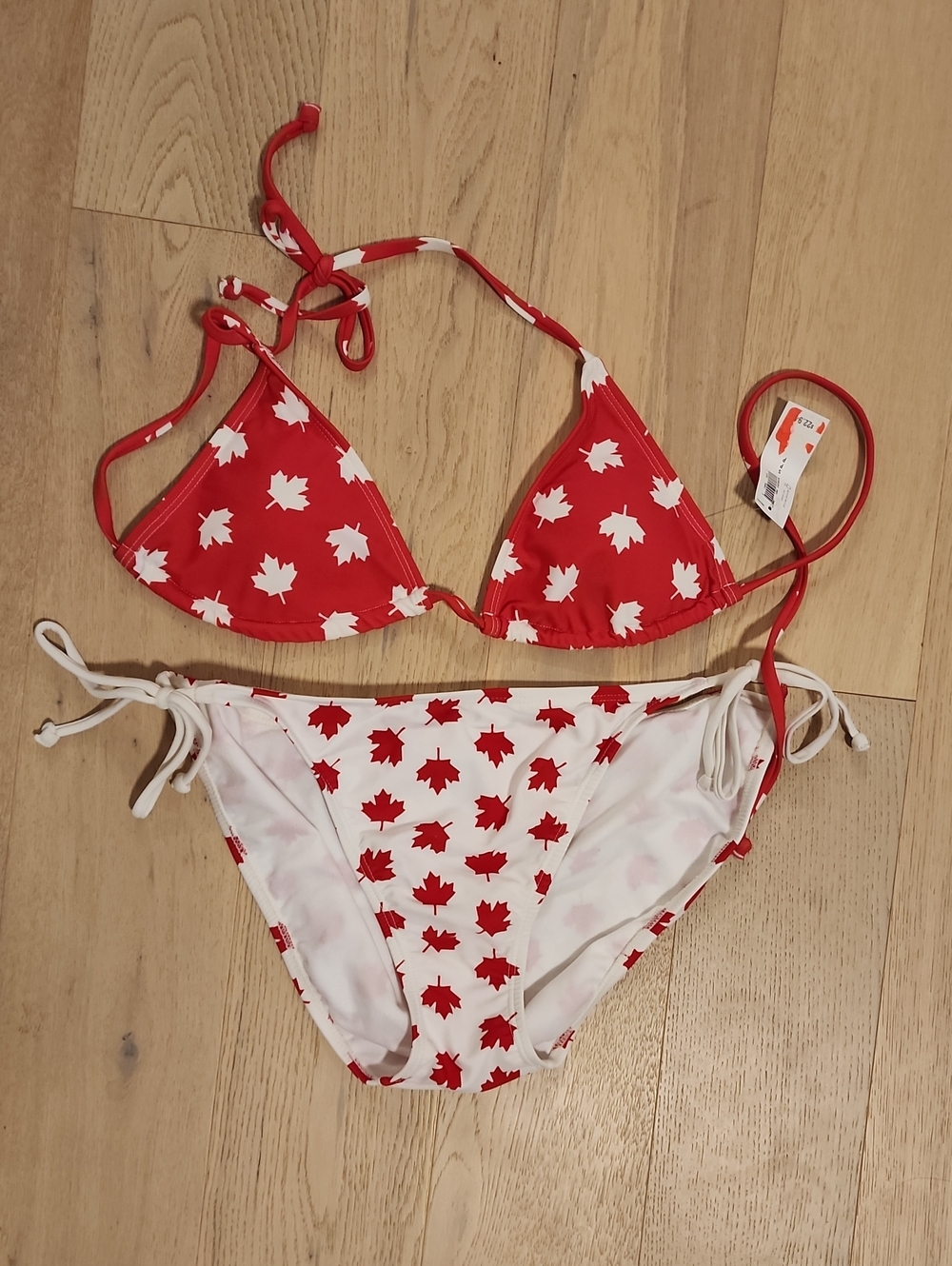 Nwt Canada Old Navy Red and White Maple Leaf Two-Piece Bikini